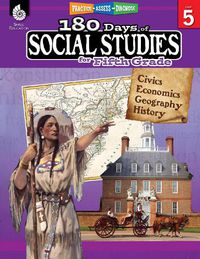 Cover image for 180 Days of Social Studies for Fifth Grade: Practice, Assess, Diagnose