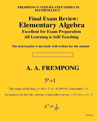 Cover image for Final Exam Review: Elementary Algebra