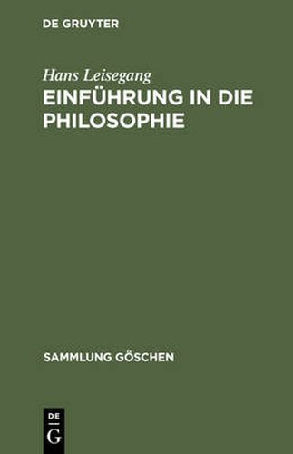 Einfuhrung in Die Philosophie