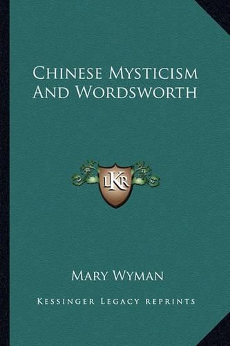 Cover image for Chinese Mysticism and Wordsworth