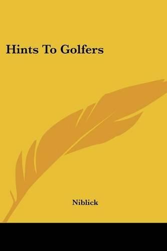 Cover image for Hints To Golfers