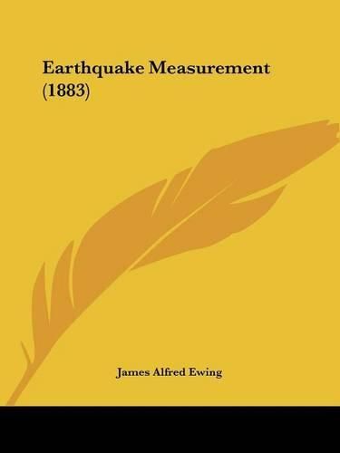 Cover image for Earthquake Measurement (1883)