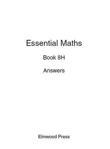 Cover image for Essential Maths 8H Answers