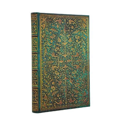 Cover image for 2027 Emerald Flower (Nature's Grace) Mini 18-Month Hardcover Dayplanner (Elastic Band Closure) Horizontal