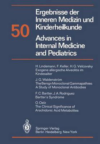 Ergebnisse der Inneren Medizin und Kinderheilkunde / Advances in Internal Medicine and Pediatrics