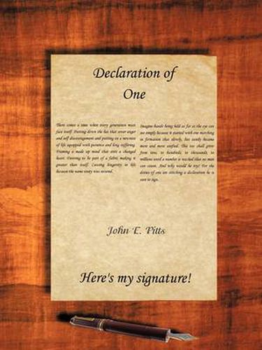 Cover image for Declaration of One: Here's My Signature