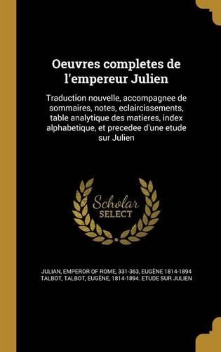 Cover image for Oeuvres completes de l'empereur Julien