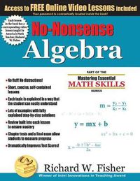 Cover image for No-Nonsense Algebra: Part of the Mastering Essential Math Skills Series