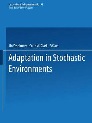 Cover image for Adaptation in Stochastic Environments