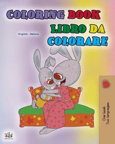 Cover image for Coloring book #1 (English Italian Bilingual edition): Language learning colouring and activity book