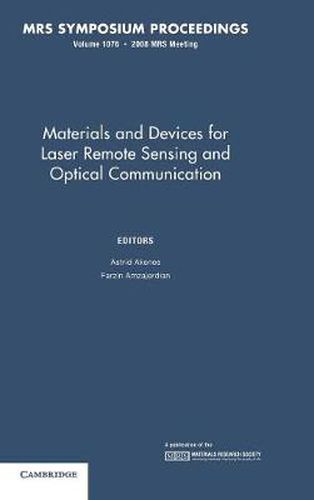 Cover image for Materials and Devices for Laser Remote Sensing and Optical Communication: Volume 1076