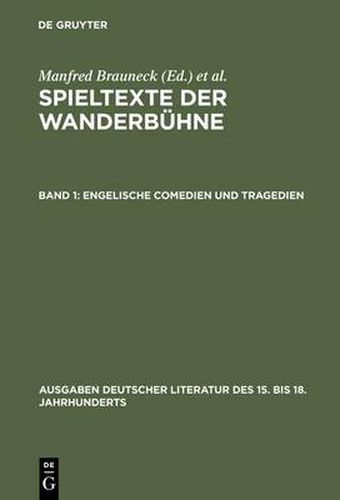 Cover image for Engelische Comedien und Tragedien