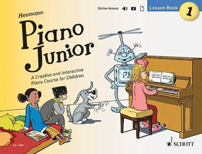 Cover image for Piano Junior - Lesson Book 1: A Creative and Interactive Piano Course for Children