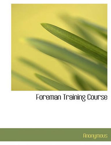 Cover image for Foreman Training Course