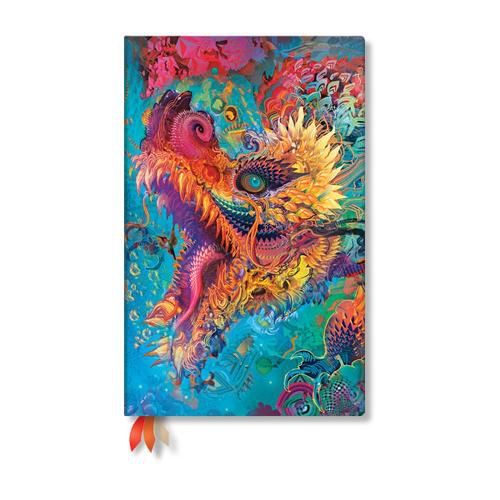 Cover image for Humming Dragon (Android Jones Collection) Maxi Dot-Grid Softcover Flexi Journal (Elastic Band Closure)
