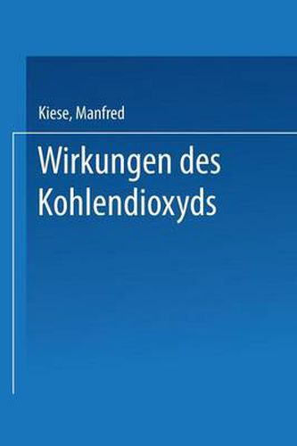 Cover image for Wirkungen Des Kohlendioxyds