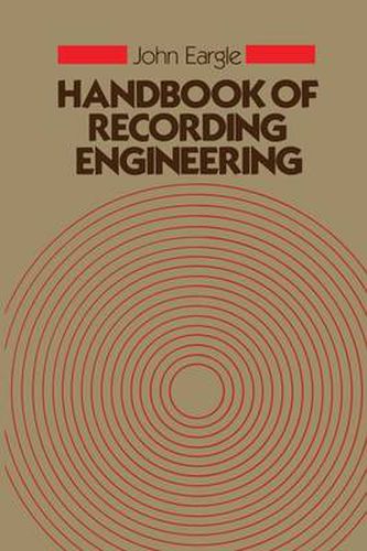 Cover image for Handbook of Recording Engineering