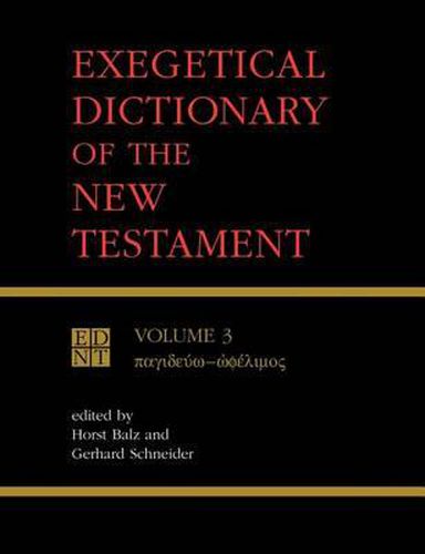 Cover image for Exegetical Dictionary of the New Testament