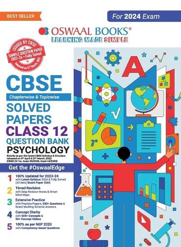 Cover image for Oswaal CBSE Chapterwise Solved Papers 2023-2014 Psychology Class 12th (2024 Exam)