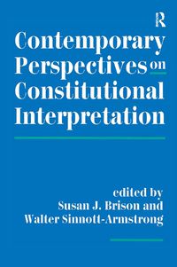 Cover image for Contemporary Perspectives On Constitutional Interpretation