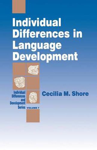 Cover image for Individual Differences in Language Development