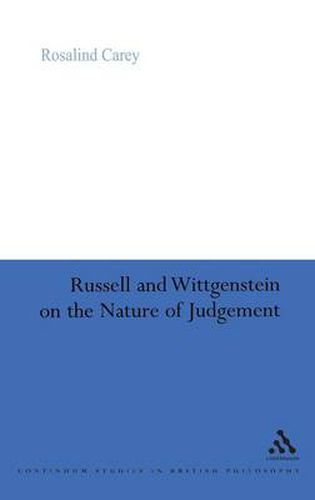 Cover image for Russell and Wittgenstein on the Nature of Judgement