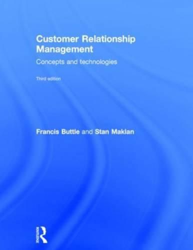 Cover image for Customer Relationship Management: Concepts and Technologies