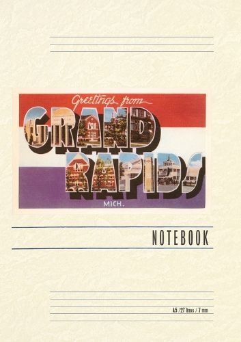 Vintage Lined Notebook Greetings from Grand Rapids