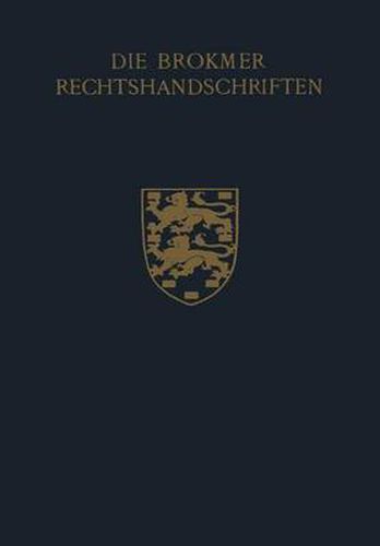 Cover image for Die Brokmer Rechtshandschriften