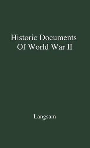 Cover image for Historic Documents of World War II