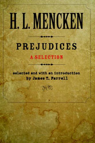 Cover image for Prejudices: A Selection