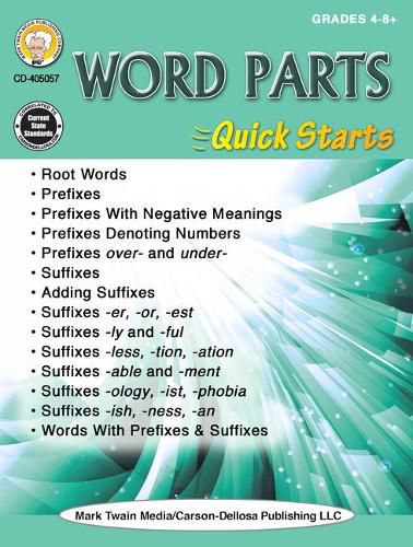 Cover image for Word Parts Quick Starts Workbook, Grades 4 - 12