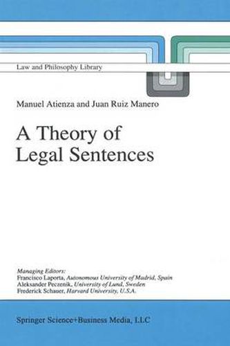 Cover image for A Theory of Legal Sentences