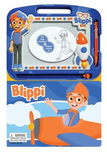 Cover image for Blippi: Activity Book Learning, Writing, Sketching with Magnetic Drawing Doodle Pad for Kids