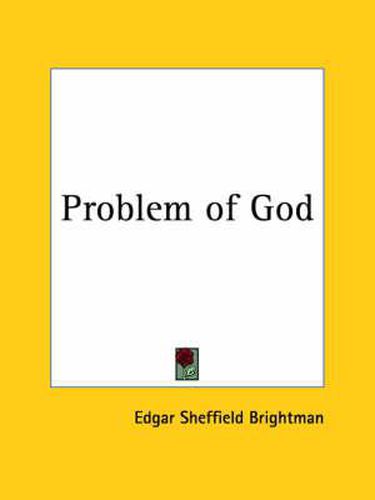 Cover image for Problem of God (1930)