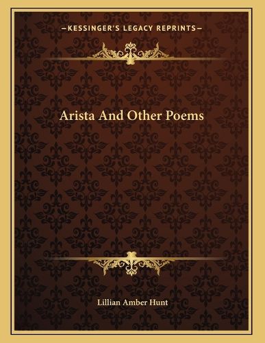 Arista and Other Poems