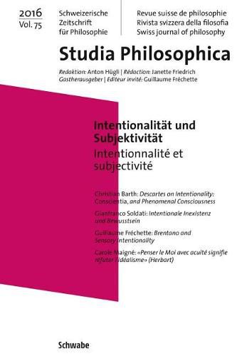 Cover image for Intentionalitat Und Subjektivitat: Intentionnalite Et Subjectivite