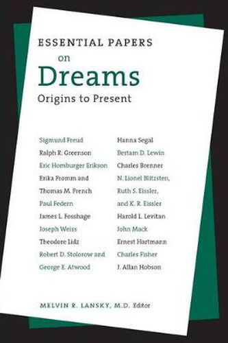 Cover image for Essential Papers on Dreams