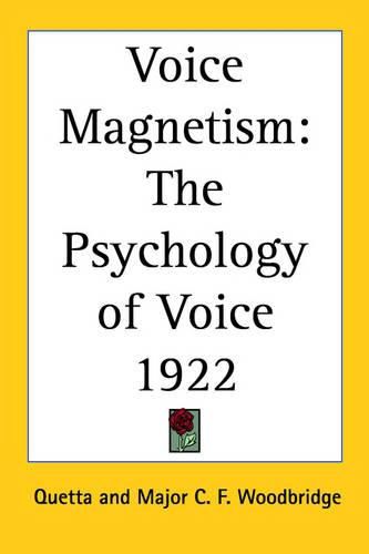 Cover image for Voice Magnetism: The Psychology of Voice 1922