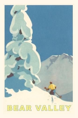 Cover image for The Vintage Journal Big Snowy Pine Tree and Skier, Bear Valley