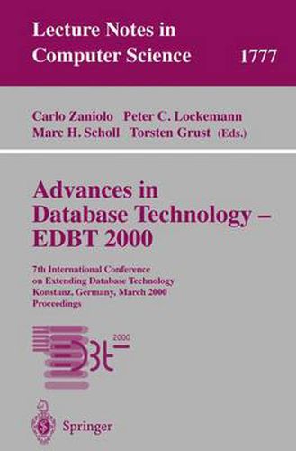 Advances in Database Technology - EDBT 2000: 7th International Conference on Extending Database Technology Konstanz, Germany, March 27-31, 2000 Proceedings