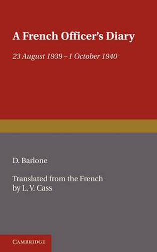 A French Officer's Diary: 23 August 1939-1 October 1940