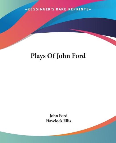 Cover image for Plays of John Ford