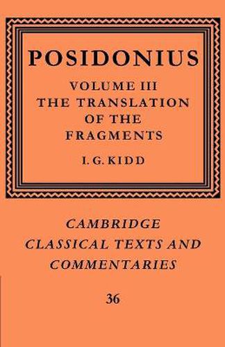 Cover image for Posidonius: Volume 3, The Translation of the Fragments