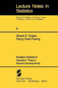 Cover image for Multiple Statistical Decision Theory: Recent Developments: Recent Developments