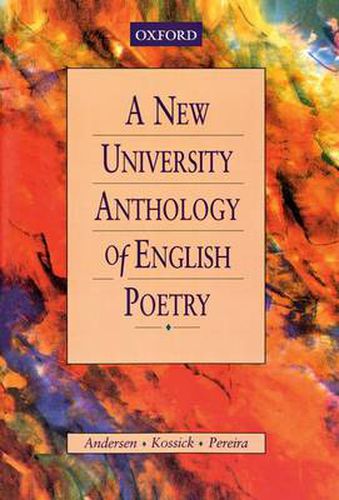 Cover image for A New University Anthology of English Poetry