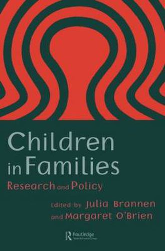 Cover image for Children In Families: Research And Policy