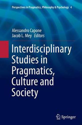 Cover image for Interdisciplinary Studies in Pragmatics, Culture and Society