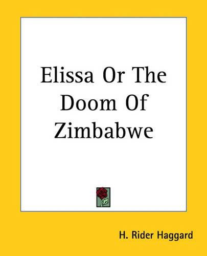 Cover image for Elissa Or The Doom Of Zimbabwe