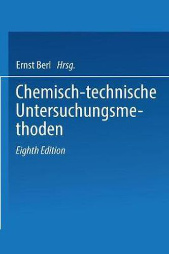 Cover image for Chemisch-Technische Untersuchungsmethoden